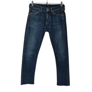 Citizens Of Humanity Racer Low Rise Skinny Slight Distress Raw Hem Jeans Size 26